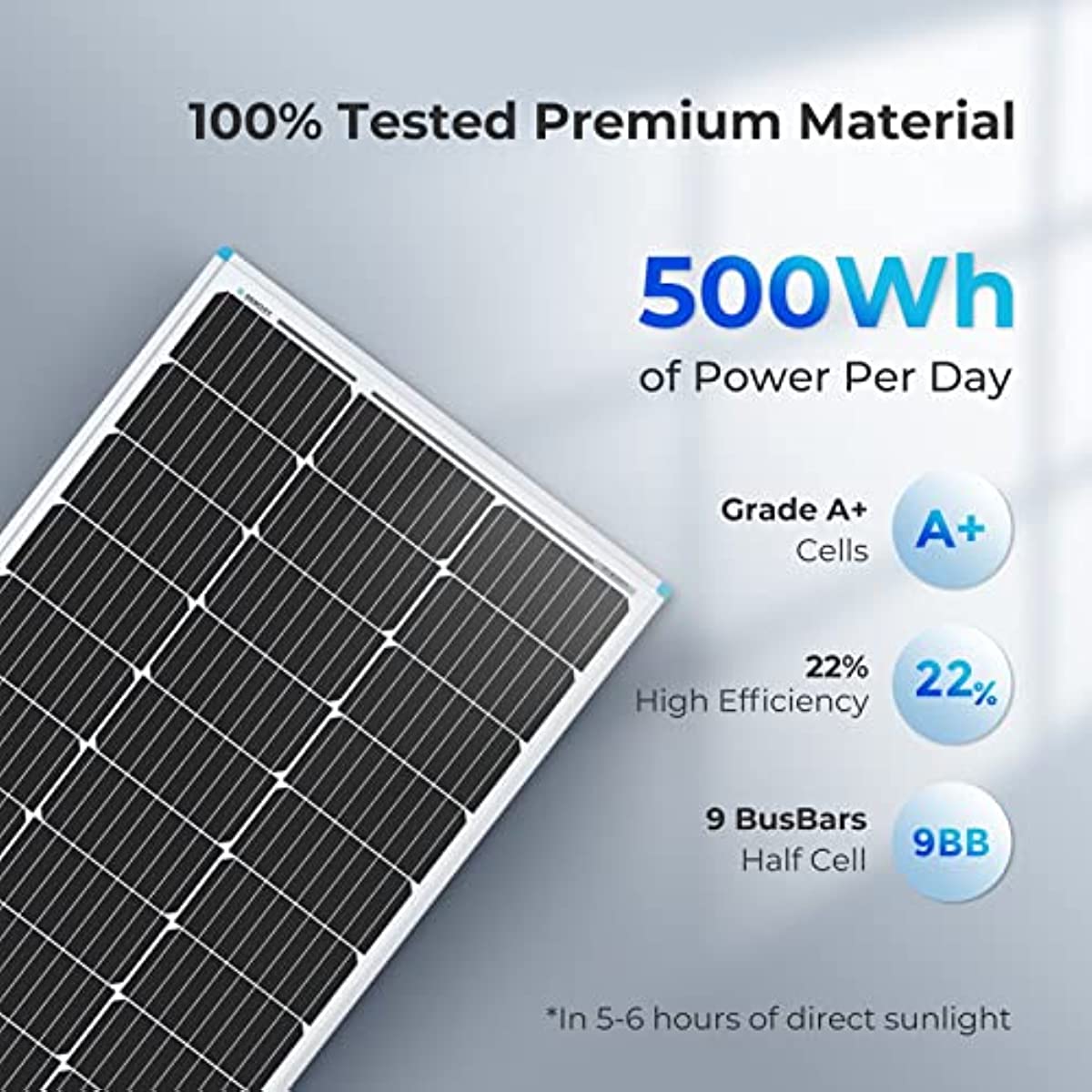 12 Volt 100 Watt High Efficiency Mono crystalline, Solar Panel.