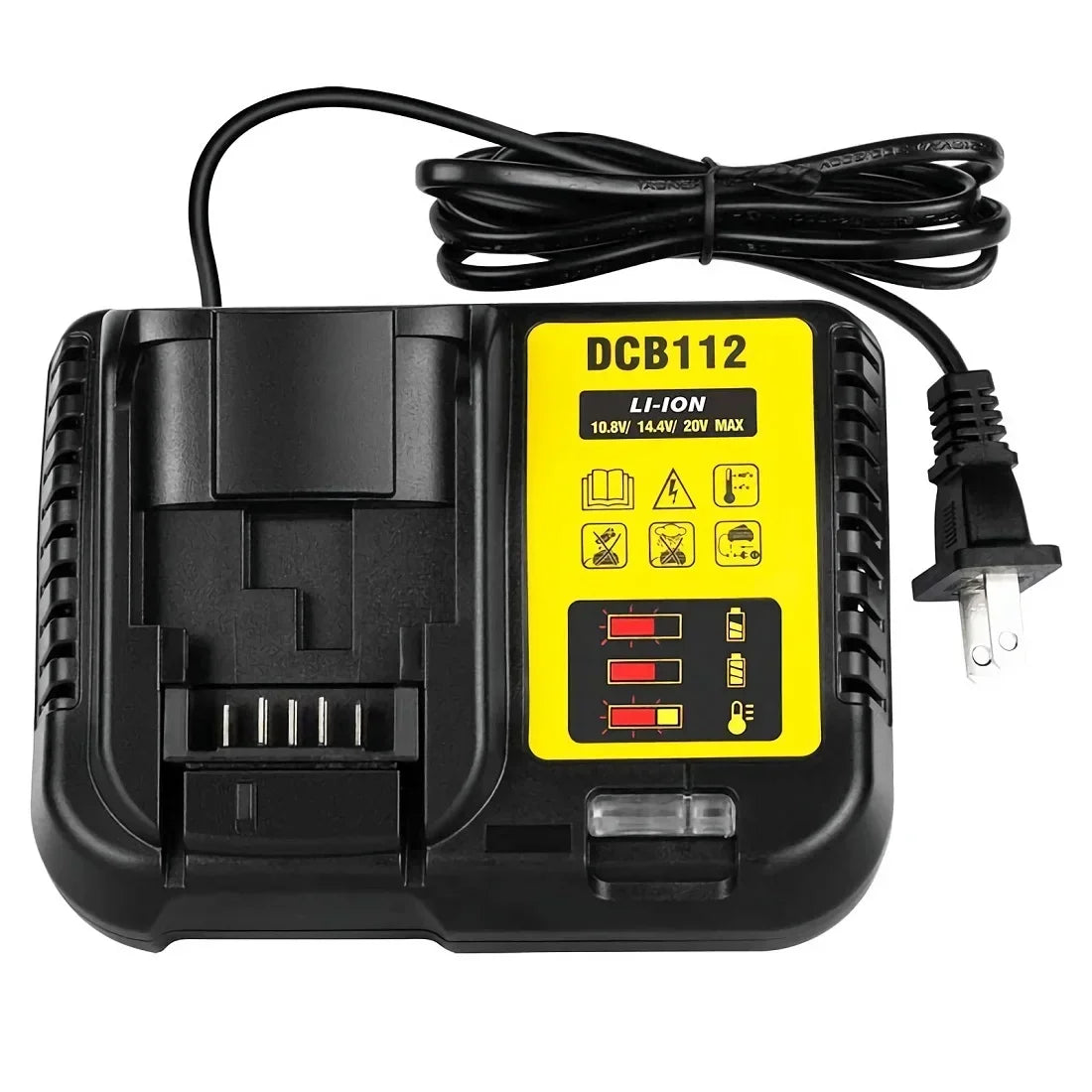 DCB112 Charger For Dewalt Charger Battery 20V 12V 14.4V 18V DCB200 DCB203 DCB205 DCB202 Tool Power Charger 10.8V 2A Replacement