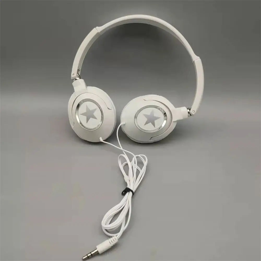 Over-Ear Wired Headphones HiFi Bass Stereo Adjustable Headset with 3.5mm Connector for PC Mobile Active Noise-Cancellation