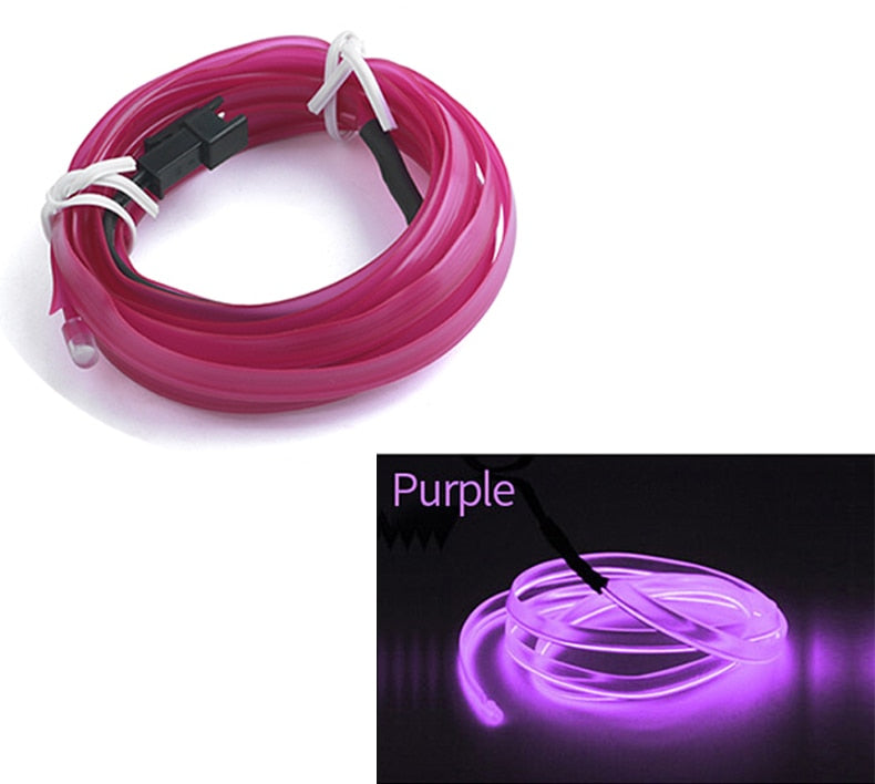 LED Ambient Light For Car LED Panel Dashboard Neon Strip EL Light Line Tube