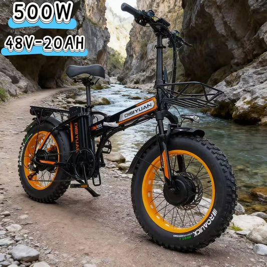 Frame E-bike,  500W 48V 20AH long-lasting battery, worry-free travel electric bicycle, campus transportation and city commuting