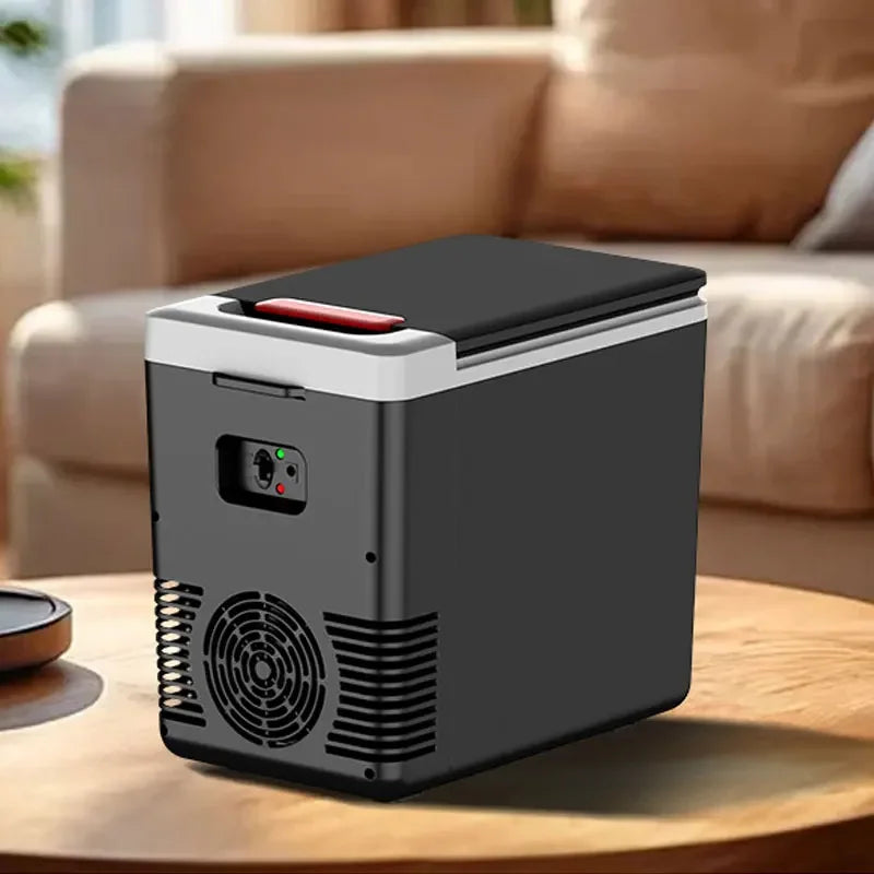 220V Home Refrigerator 12V Car Refrigerator Outdoor Freezer Heater 10L Mini Auto Cooler & Warmer Electric Fridge Portable Icebox