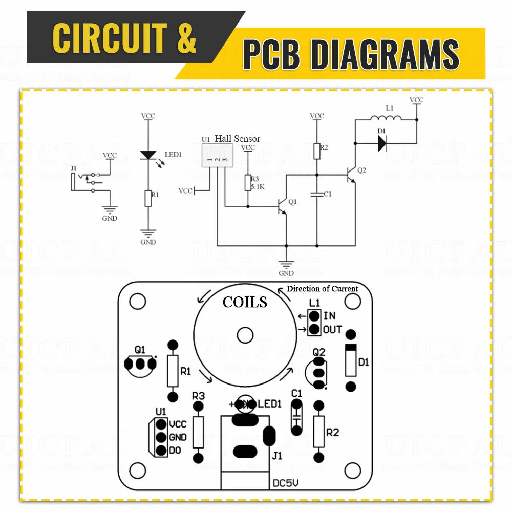 DIY Electromagnetic Swing Experimental Electronic Kit Supply with LED Flashing Sensing DIY Electronic Kit Soldering Practice 5V