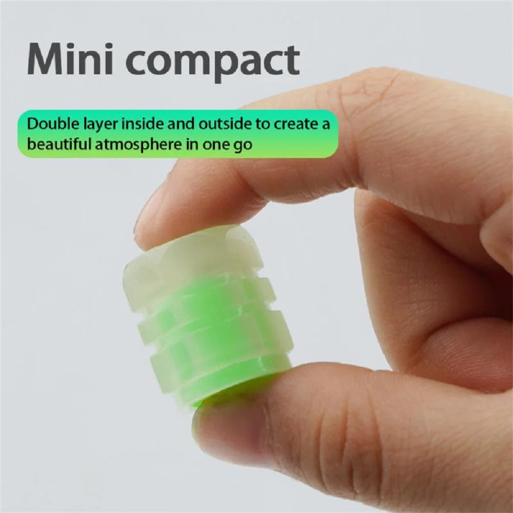 Universal Luminous Tire Valve Cap Car Wheel Hub Glowing Dust-proof Decorative Tyre Rim Stem Covers Applicable Motorcycle E-Bike