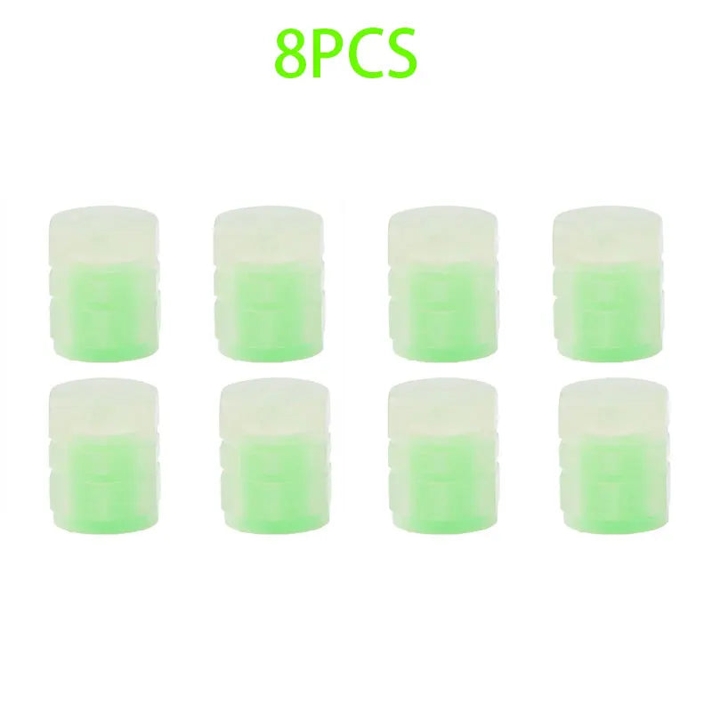 Universal Luminous Tire Valve Cap Car Wheel Hub Glowing Dust-proof Decorative Tyre Rim Stem Covers Applicable Motorcycle E-Bike