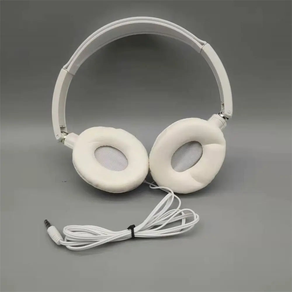 Over-Ear Wired Headphones HiFi Bass Stereo Adjustable Headset with 3.5mm Connector for PC Mobile Active Noise-Cancellation
