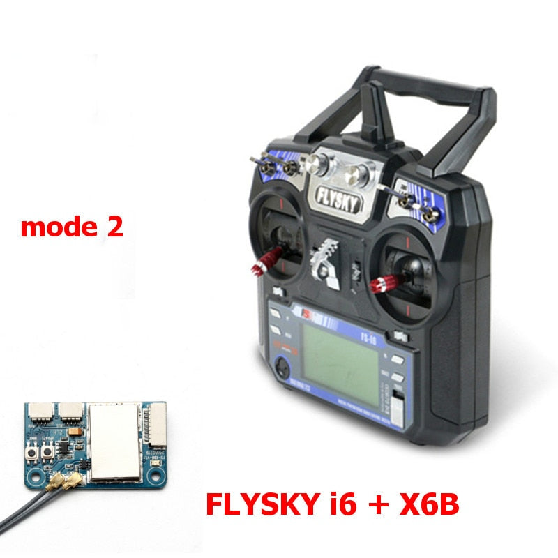 FLYSKY FS-i6 FS I6 2.4G 6CH Transmitter, FS-X6B Receiver for Helicopter Airplane FPV Drone Mode