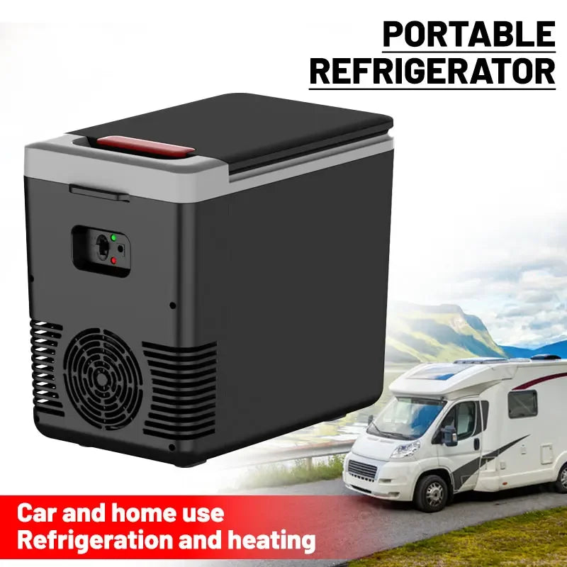 220V Home Refrigerator 12V Car Refrigerator Outdoor Freezer Heater 10L Mini Auto Cooler & Warmer Electric Fridge Portable Icebox