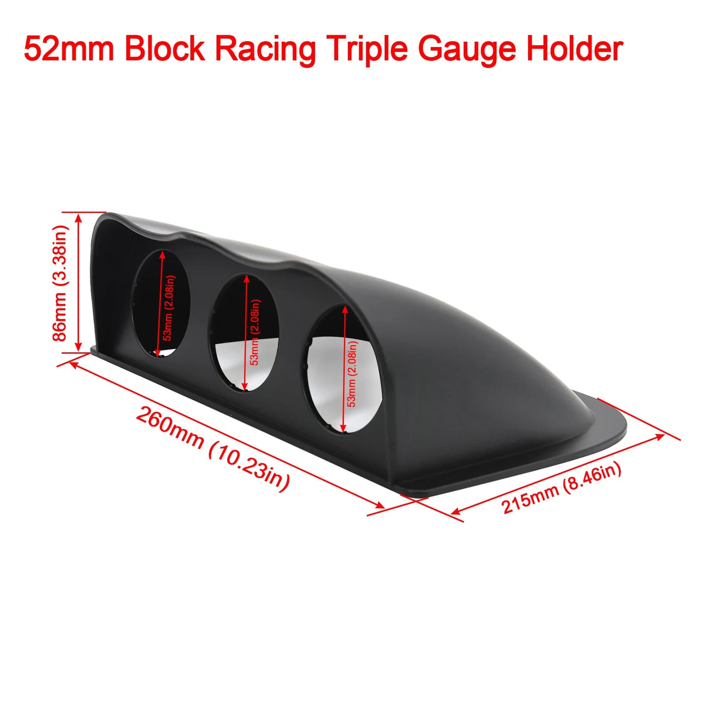 2inch 52mm Car Gauge Pod Universal Black Single Double Triple Car Meters Holder for Left Right Drive Car for Auto Gauge Pod