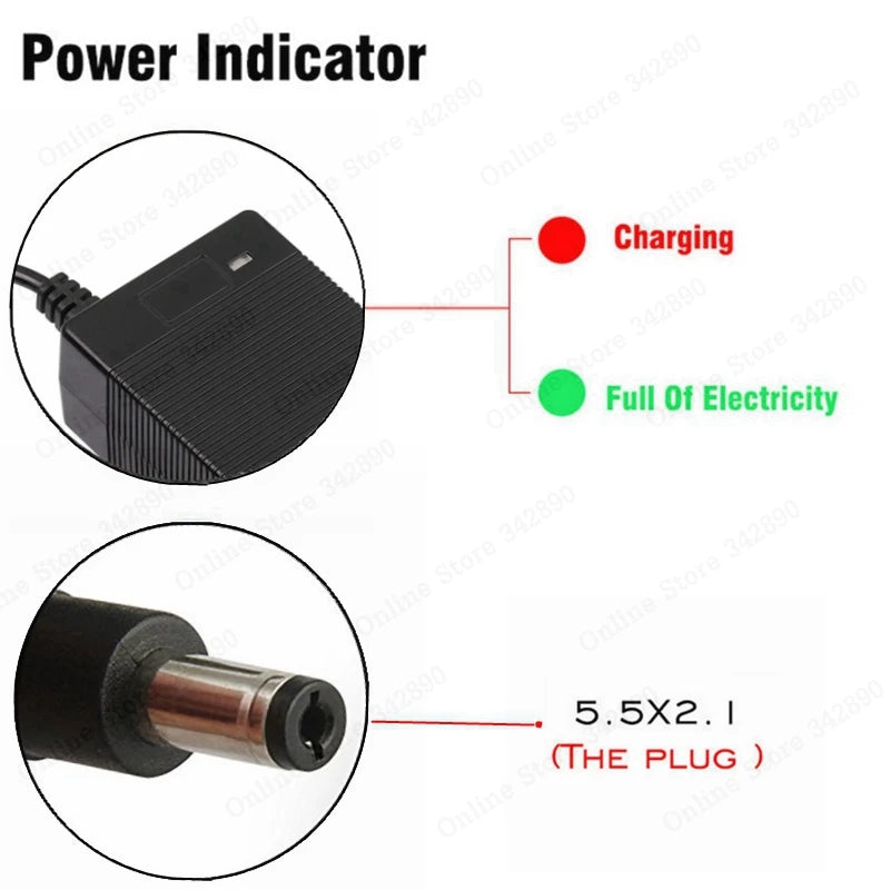 36V 2A Electric Bike battery charger  42V 2A Charger  Lithium Li-ion Li-poly Charger For 10Series 36V Scooter ebike