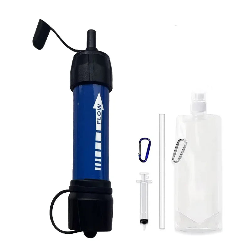 Emergency Portable Water Purifier for Hiking - Survival , Fast Purification, Safe for Natural Water, On-The-Go Essential Gear
