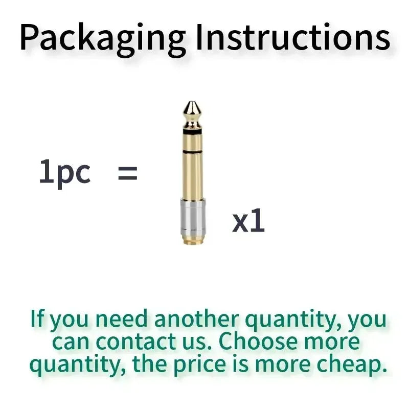 Jack 3.5 To 6.35 Audio Adapter 6.5mm 3.5mm Converters Male Female Connector Headphone Plug 6.3mm 6.5 Consumer Electronics