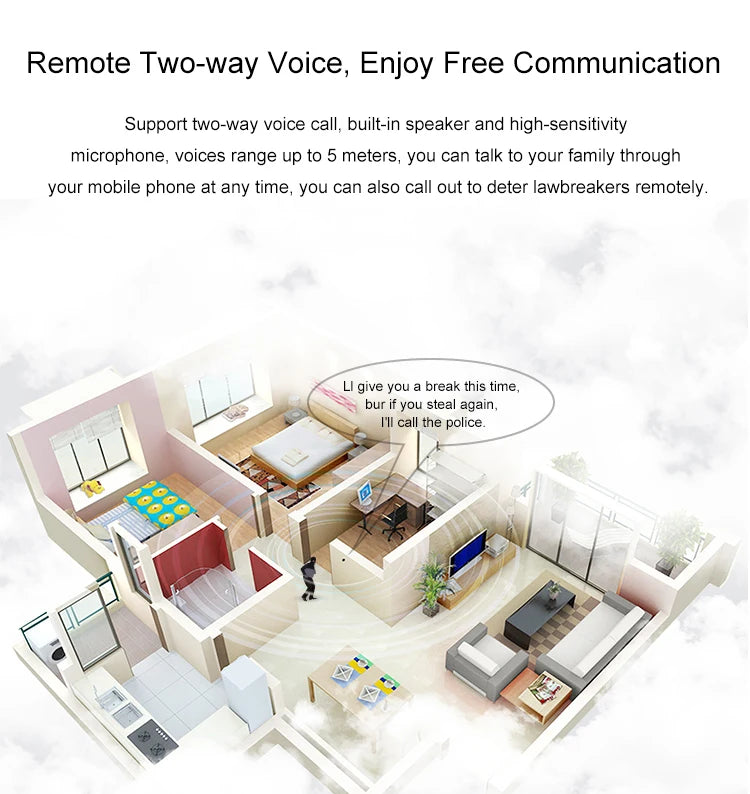 4G WiFi Wireless Surveillance Mini Camera Cloud Storage Remote Call Network Monitoring with Battery 1080p Night Vision Camera