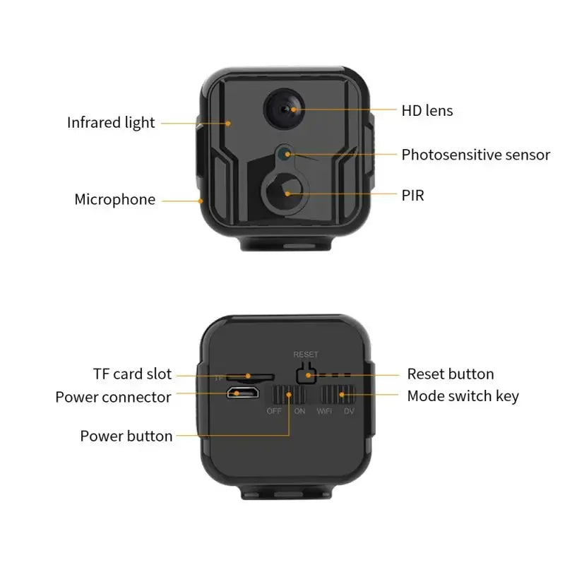 4G WiFi Wireless Surveillance Mini Camera Cloud Storage Remote Call Network Monitoring with Battery 1080p Night Vision Camera