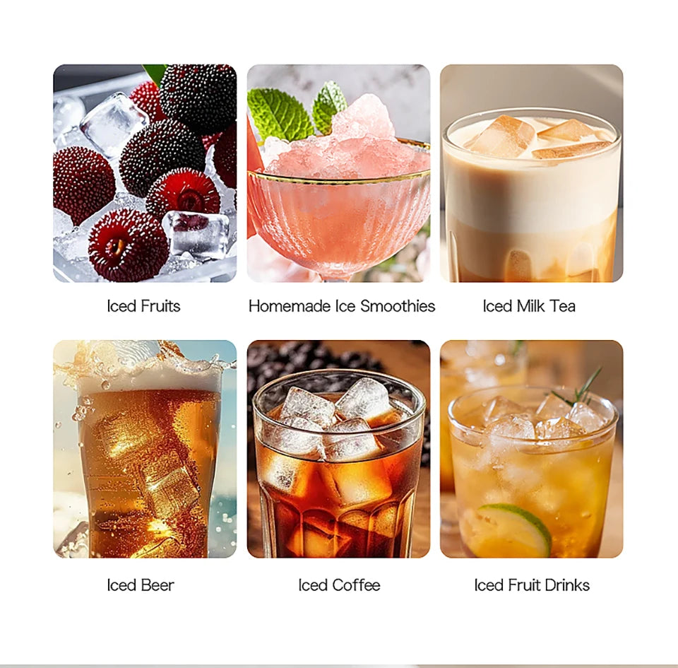 12V/220V Car Ice Maker Desktop Portable Mini Ice Cubes Maker Machine 8 Ice Cubes Ready in 15 Mins For Home/Kitchen/Camping/RV