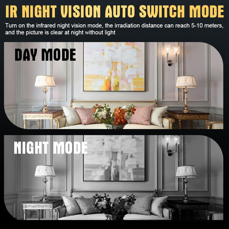 Mini Camera Infrared Night Vision Wireless WIFI Remote Surveillance.