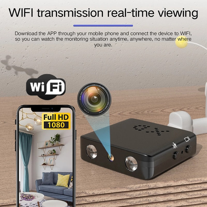 WIFI Mini Cameras lens Infrared Night Vision Security Cam Real Time Surveillance.