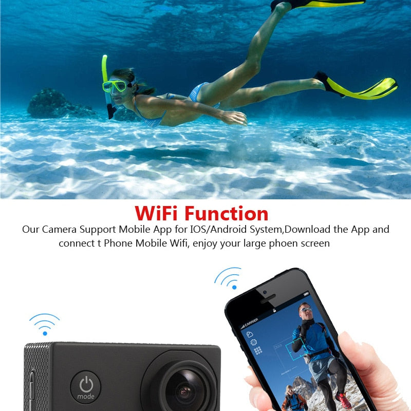 Underwater Waterproof Helmet Video Camera Sports Camera