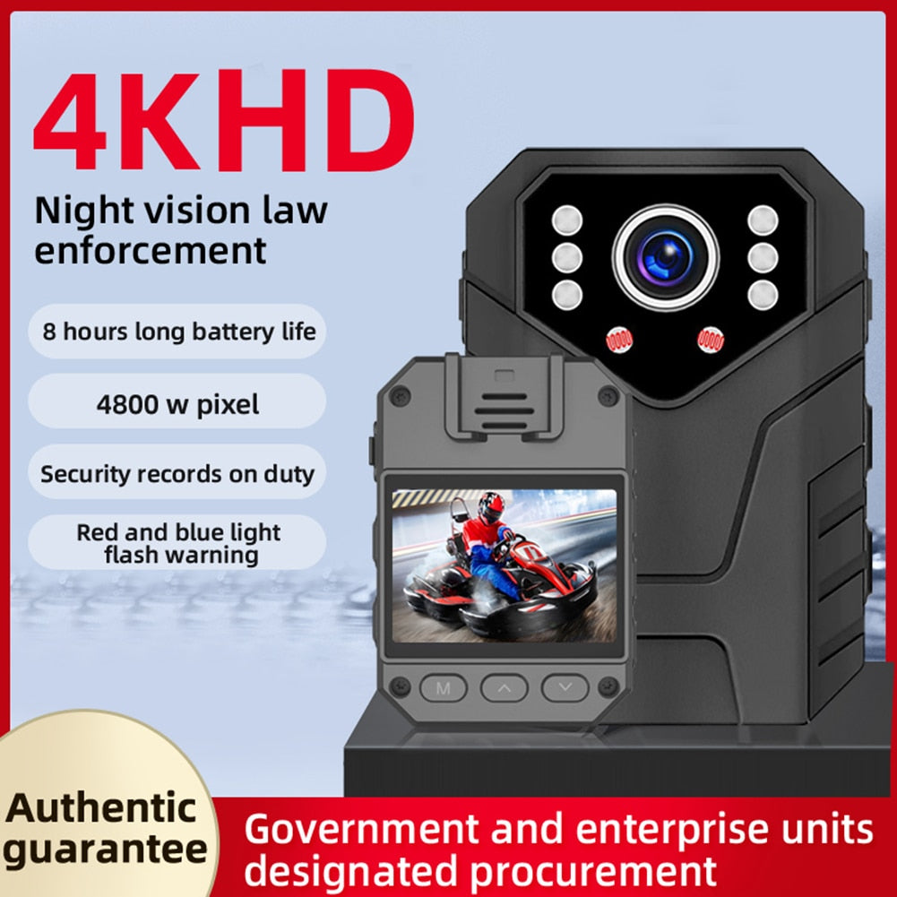 Wearable Body Camera with 1800 mAh battery,