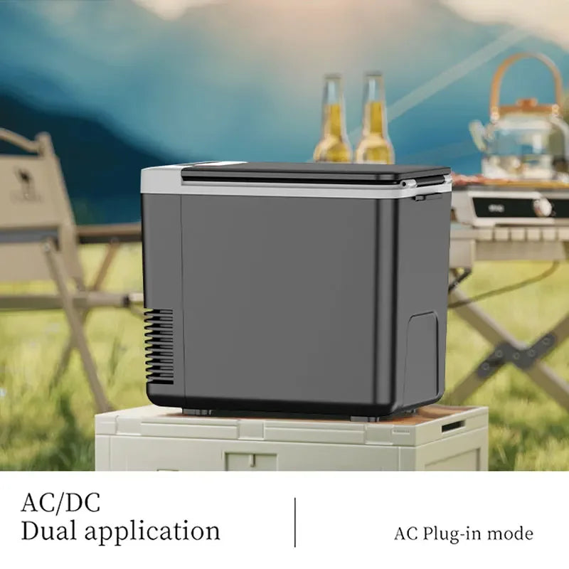 220V Home Refrigerator 12V Car Refrigerator Outdoor Freezer Heater 10L Mini Auto Cooler & Warmer Electric Fridge Portable Icebox