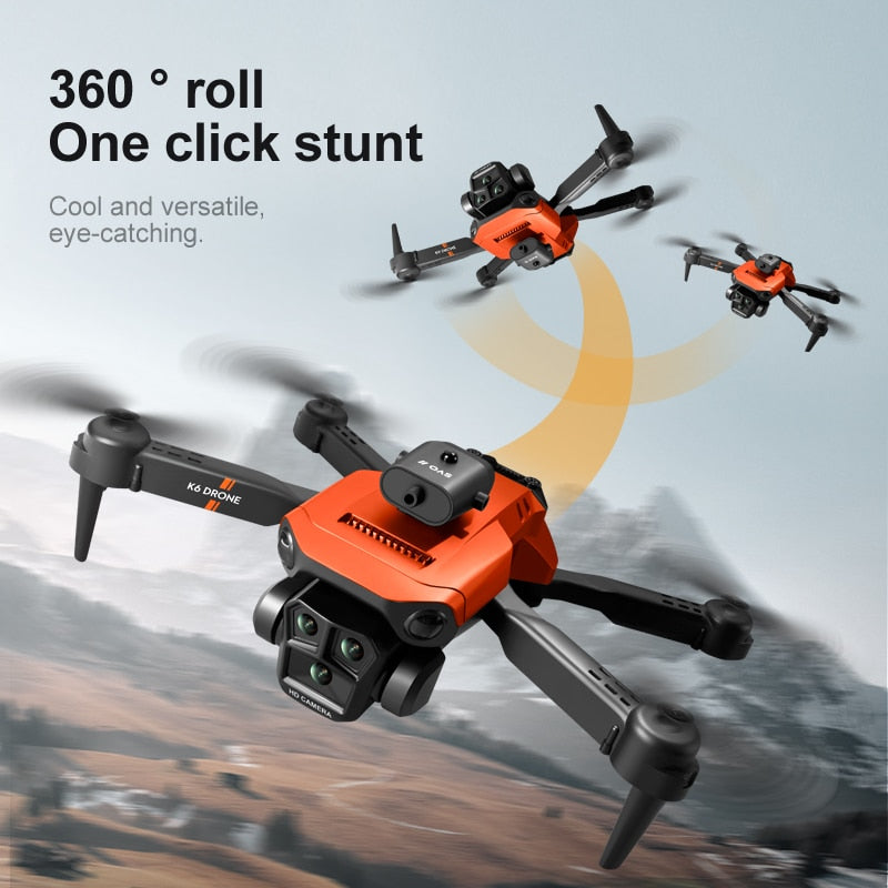 Mini Drone 4K Professional Three Cameras Flow Localization, Obstacle Quadcopter