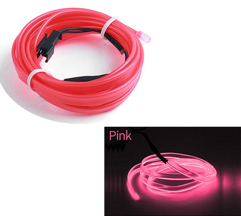 LED Ambient Light For Car LED Panel Dashboard Neon Strip EL Light Line Tube