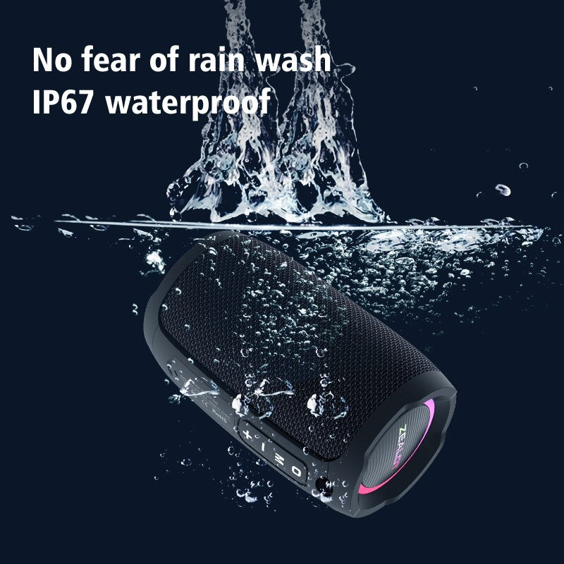 Portable Bluetooth Speaker Waterproof Powerful Sound Bass Boost Dual Pairing TF, TWS, USB