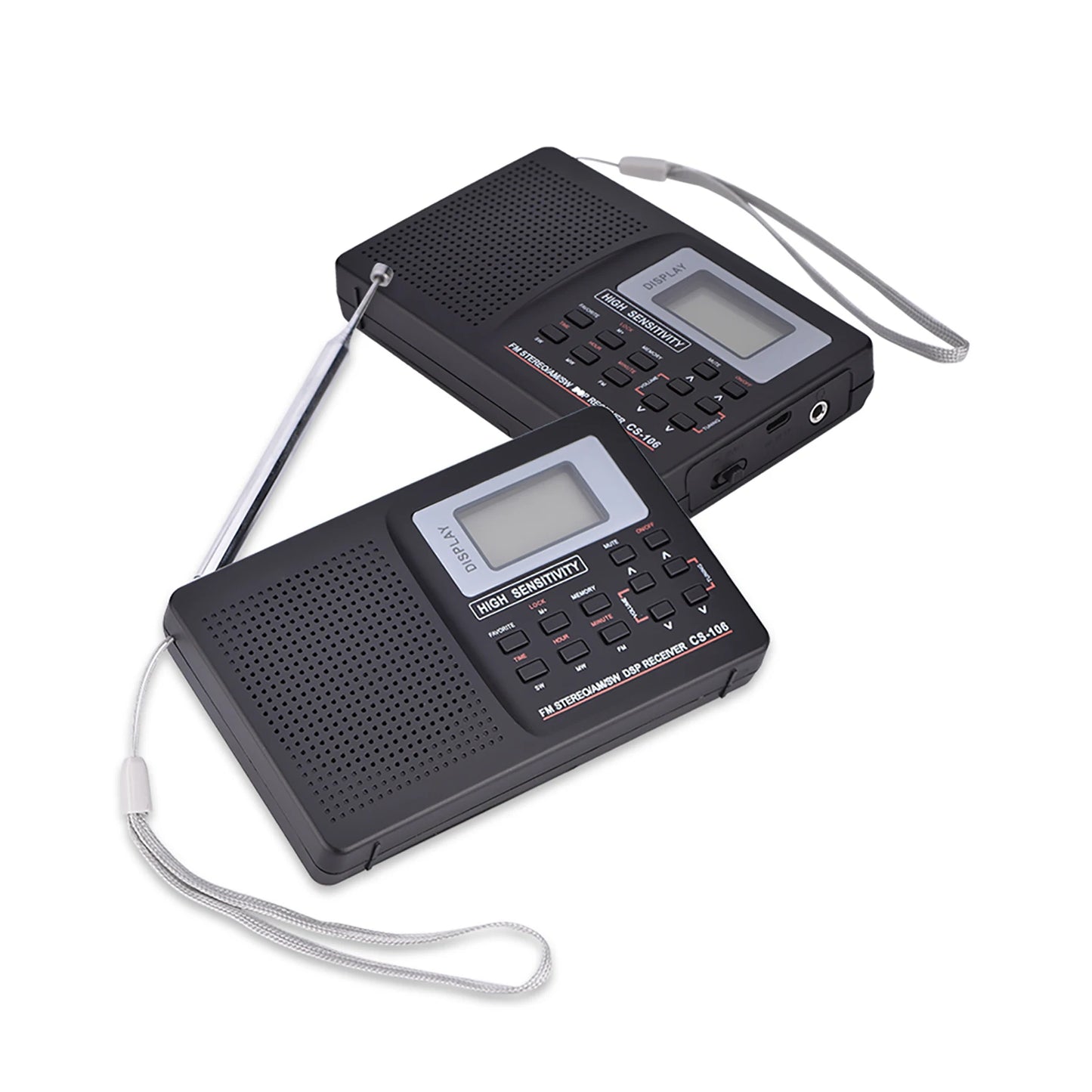 AM Radio Full Frequency Receiving Radio FM/AM/SW Full Frequency Receiver Receiving Radio Alarm Clock (Shipped Without Batteries)
