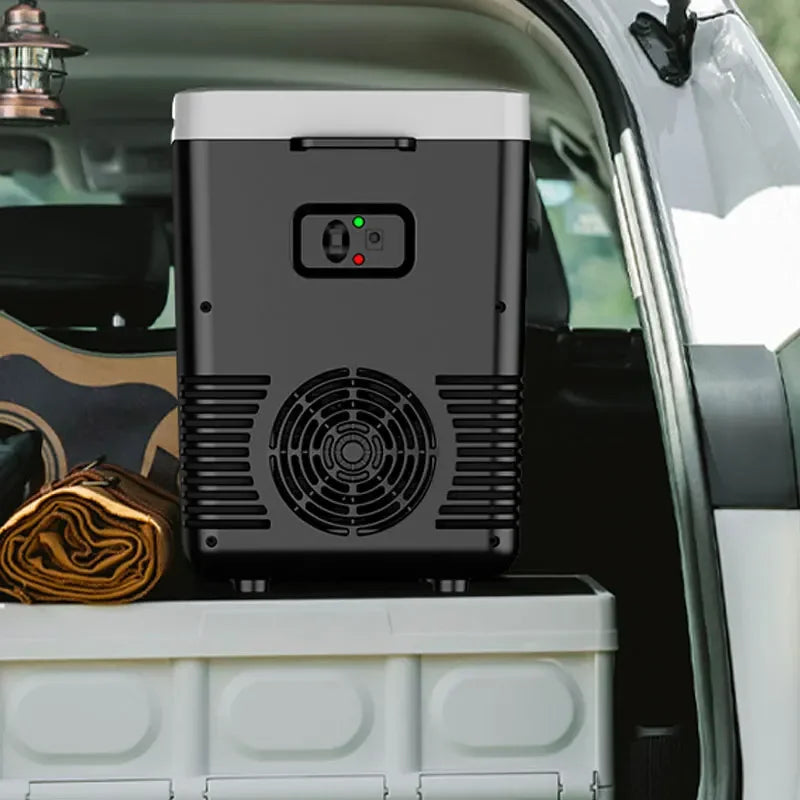 220V Home Refrigerator 12V Car Refrigerator Outdoor Freezer Heater 10L Mini Auto Cooler & Warmer Electric Fridge Portable Icebox