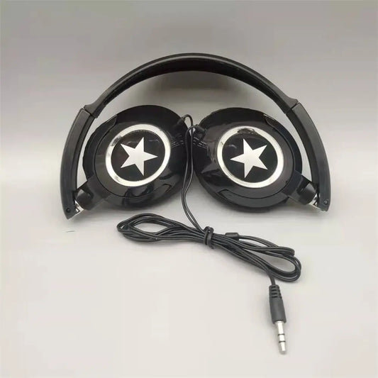 Over-Ear Wired Headphones HiFi Bass Stereo Adjustable Headset with 3.5mm Connector for PC Mobile Active Noise-Cancellation