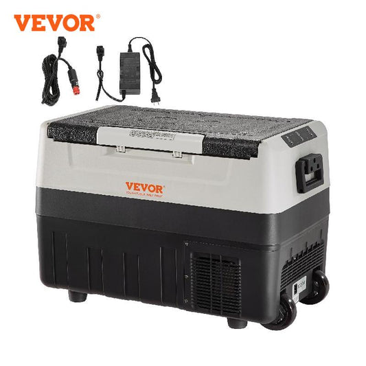 Portable Car Refrigerator with Wheel Compressor Freezer for Camping, Boats, Picnics, Car, Home and Travel.