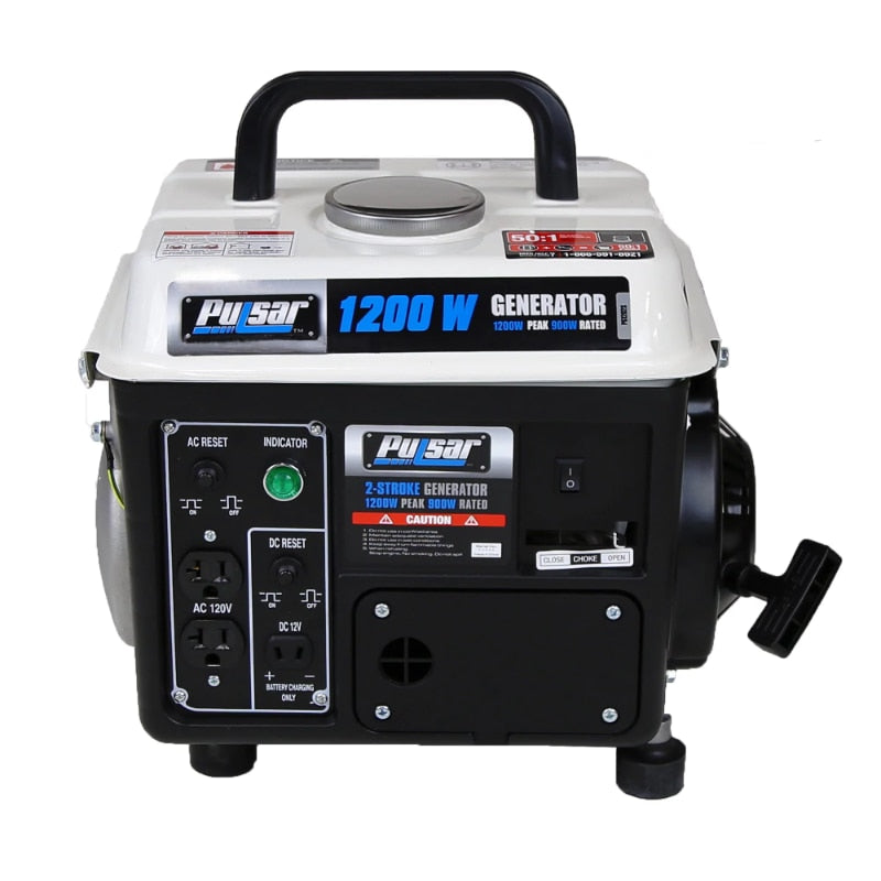 Pulsar 1200W Portable 2-Cycle Gas Powered Generator