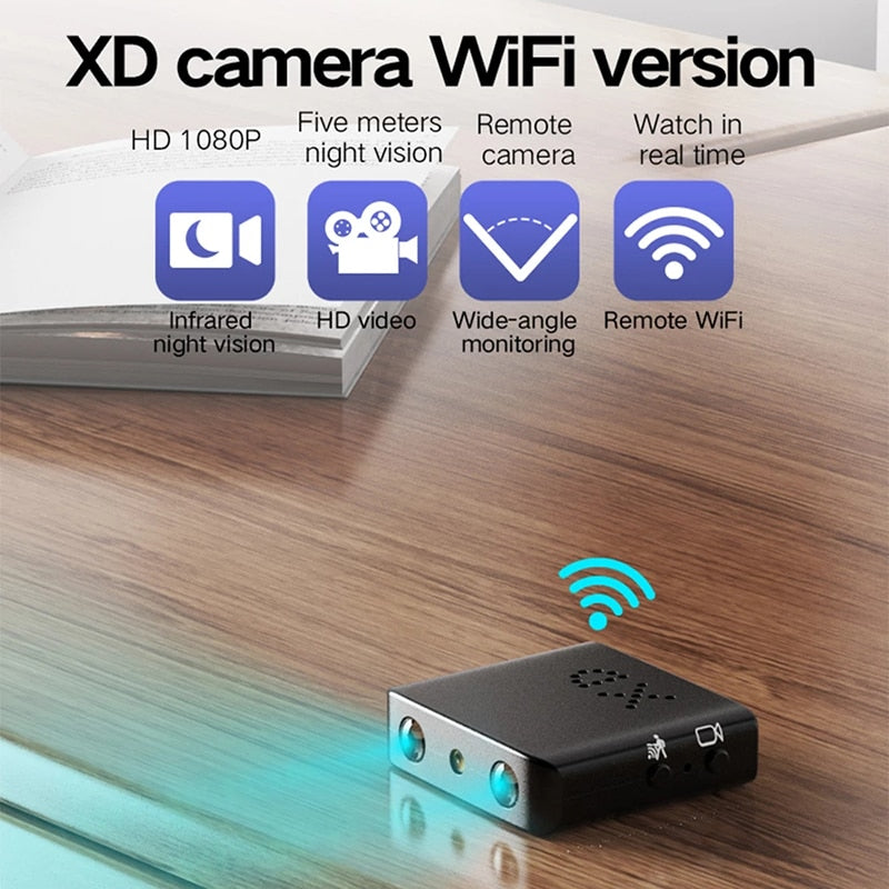 WIFI Mini Cameras lens Infrared Night Vision Security Cam Real Time Surveillance.