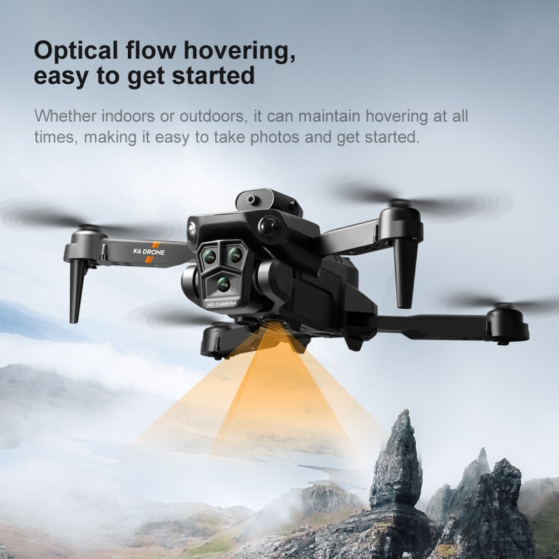 Mini Drone 4K Professional Three Cameras Flow Localization, Obstacle Quadcopter