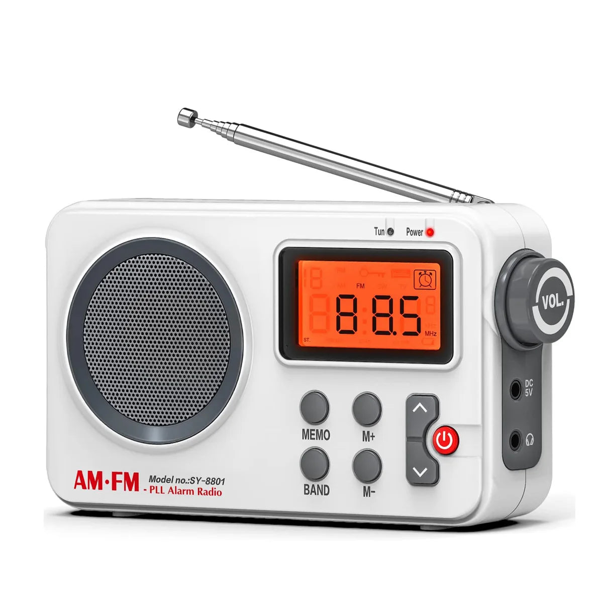 Portable Radio AM FM Radio Audio Receiver Stable Signal Radio With 3.5MM Earphone Plug Stretchable Antenna USB Battery Powered