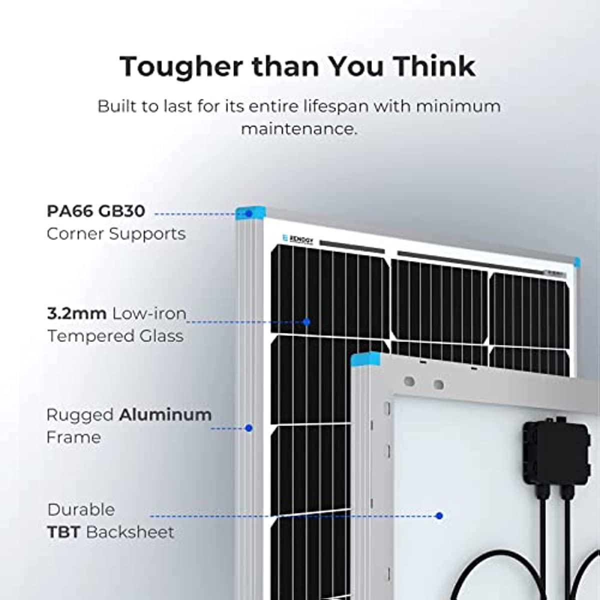 12 Volt 100 Watt High Efficiency Mono crystalline, Solar Panel.