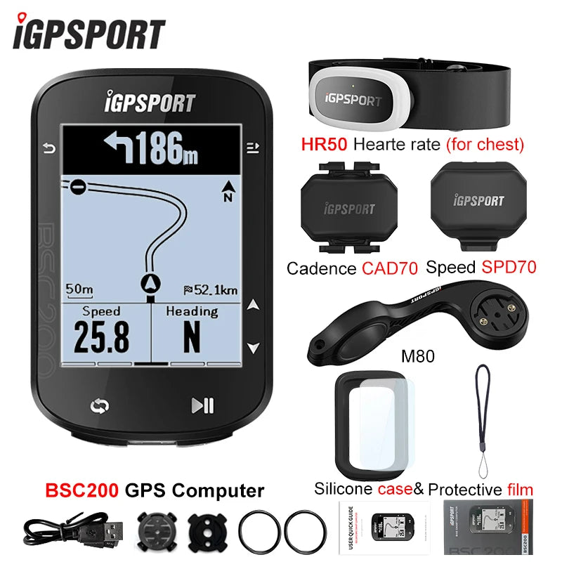IGPSPORT BSC200 GPS Cycle bike Computer Wireless Speedometer Bicycle Digital ANT+ Route Navigation Stopwatch Cycling Odometer