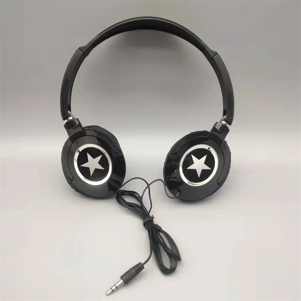 Over-Ear Wired Headphones HiFi Bass Stereo Adjustable Headset with 3.5mm Connector for PC Mobile Active Noise-Cancellation