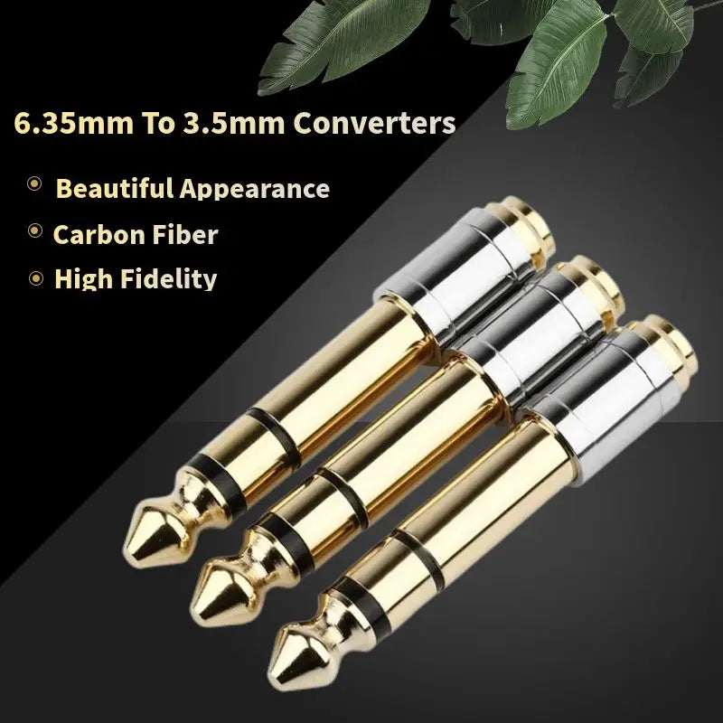 Jack 3.5 To 6.35 Audio Adapter 6.5mm 3.5mm Converters Male Female Connector Headphone Plug 6.3mm 6.5 Consumer Electronics