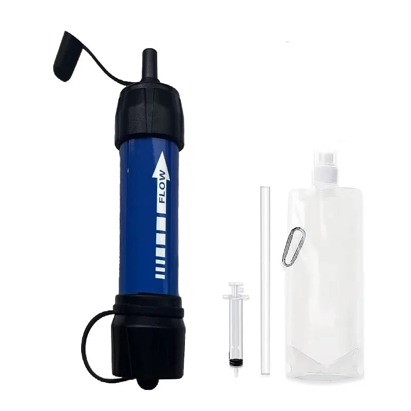 Emergency Portable Water Purifier for Hiking - Survival , Fast Purification, Safe for Natural Water, On-The-Go Essential Gear