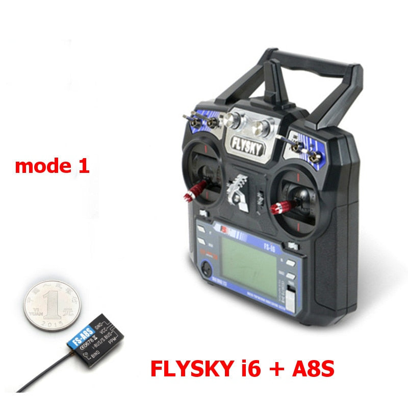 FLYSKY FS-i6 FS I6 2.4G 6CH Transmitter, FS-X6B Receiver for Helicopter Airplane FPV Drone Mode