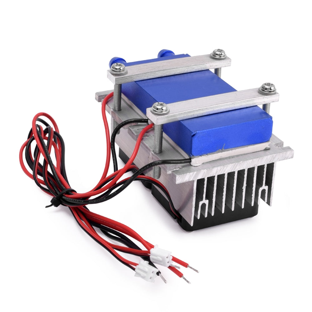 Thermoelectric Peltier Refrigeration Cooler 12VDC 30A Cooling System DIY Kit for Air Conditioning Fan