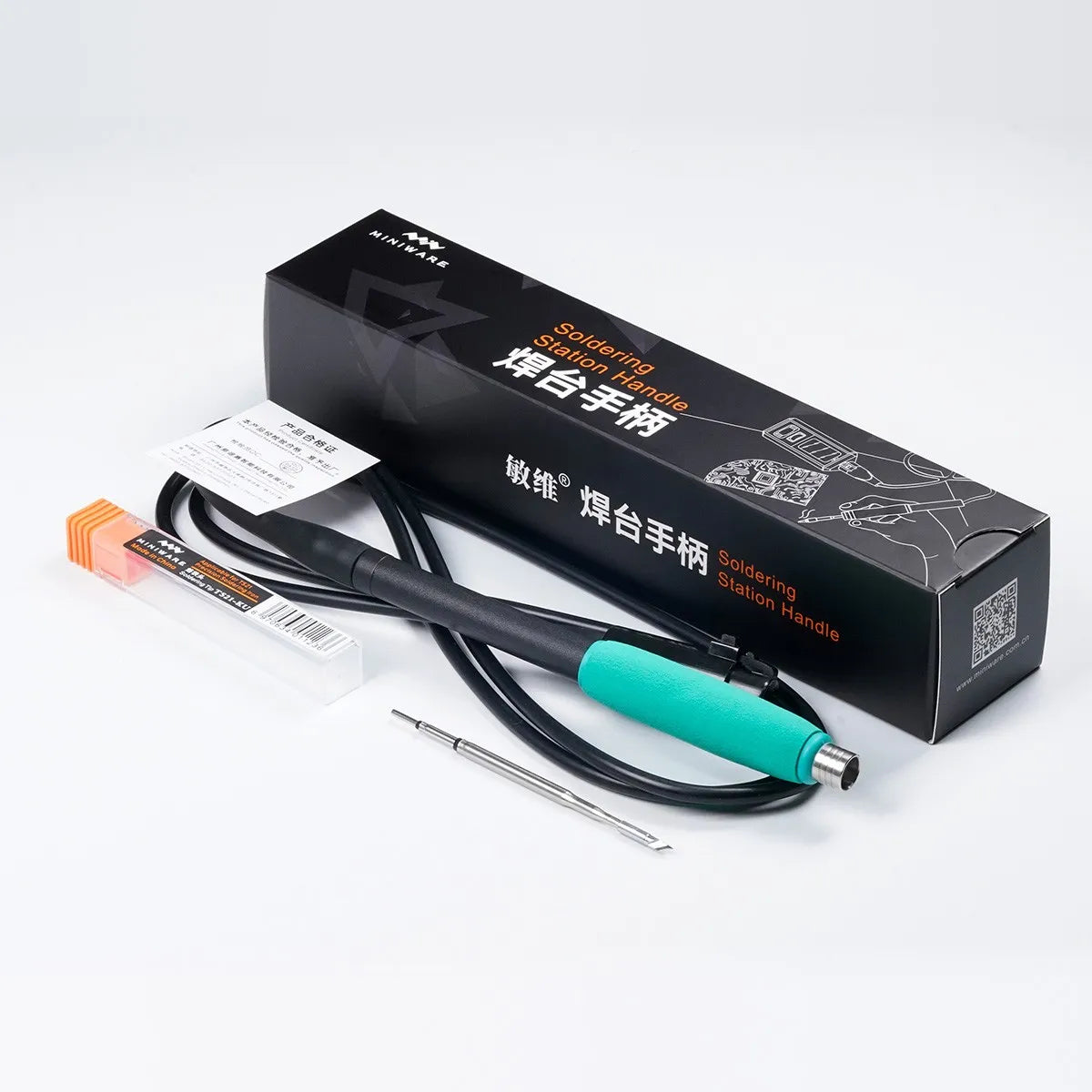 OFFICIAL MINIWARE TS1M Mini Soldering Station Portable Digital Display 210/245 Handle Tip Power Welding Repair Kits DIY Tool