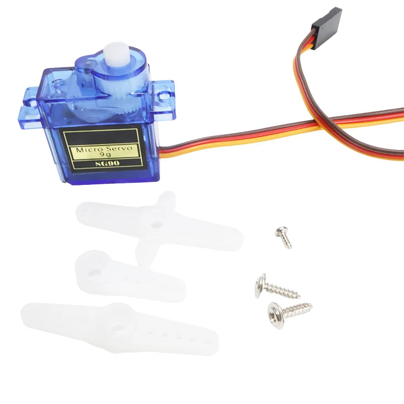 4pcs 180/360 Degree Micro Servo Motor Sg90 9g Mini Servos Motor Kit Plastic Gear Servo for Rc Car Airplane Plane for Arduino DIY
