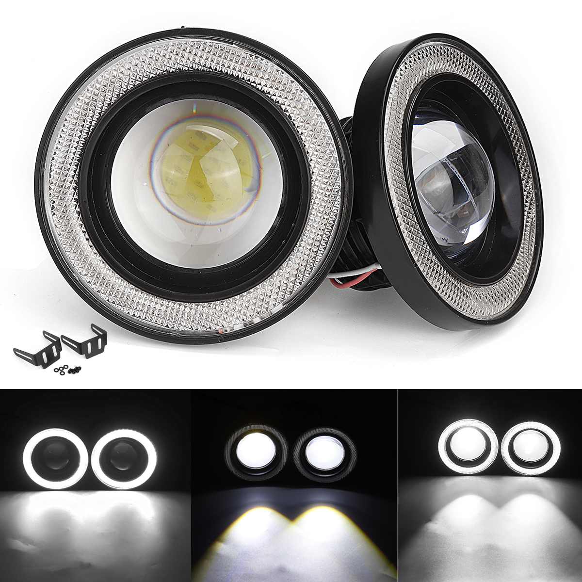 Angel Eyes Fog Lights Led Car Headlight Lamp