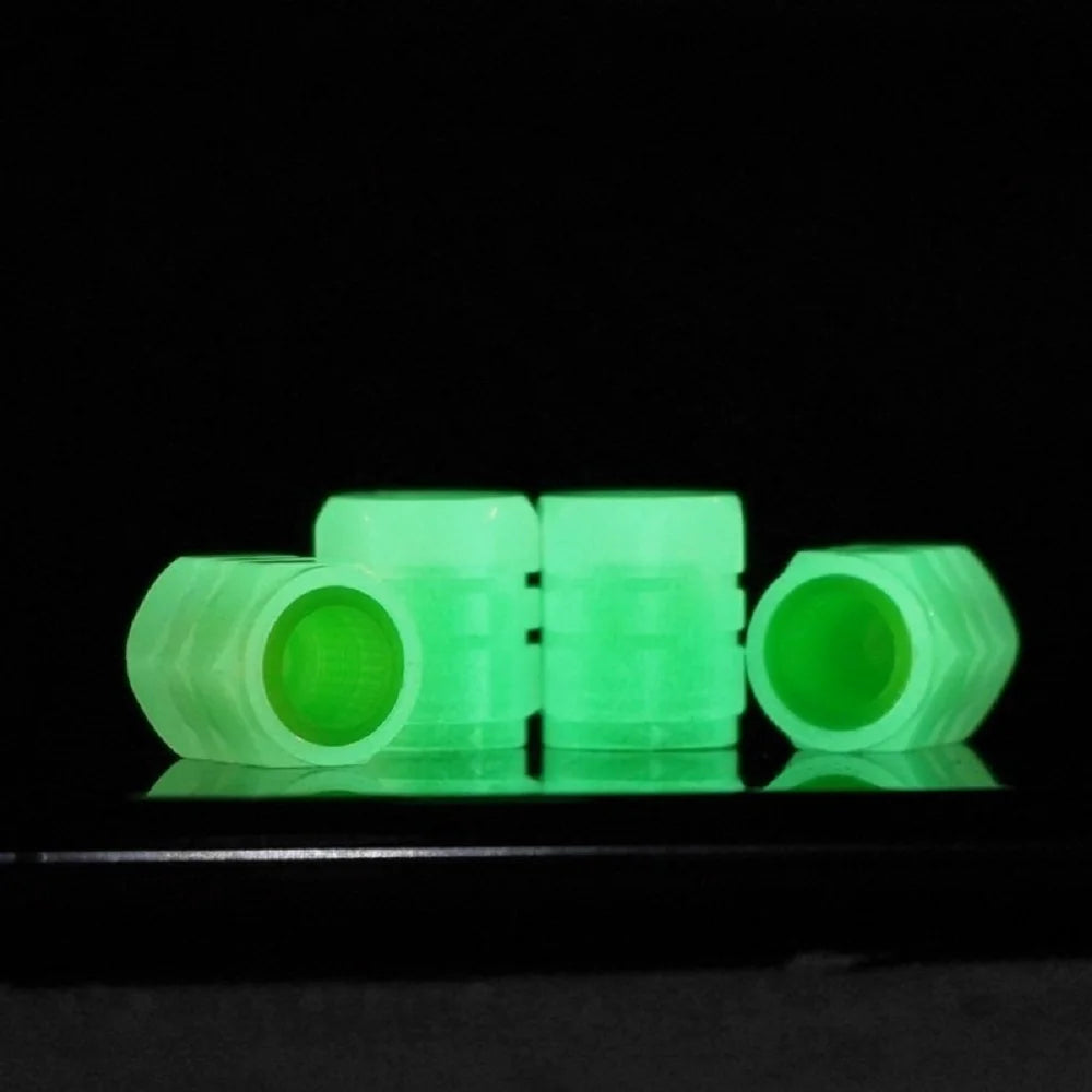 Universal Luminous Tire Valve Cap Car Wheel Hub Glowing Dust-proof Decorative Tyre Rim Stem Covers Applicable Motorcycle E-Bike