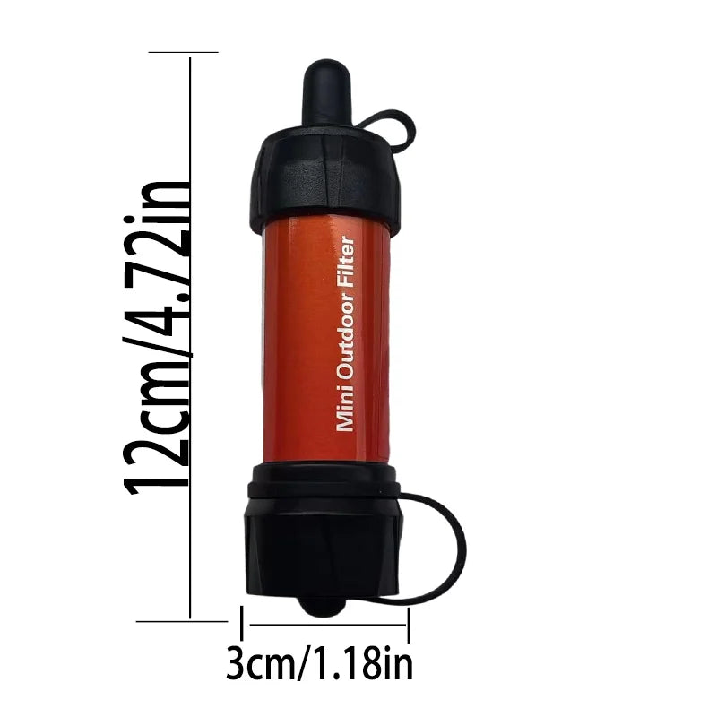 Emergency Portable Water Purifier for Hiking - Survival , Fast Purification, Safe for Natural Water, On-The-Go Essential Gear