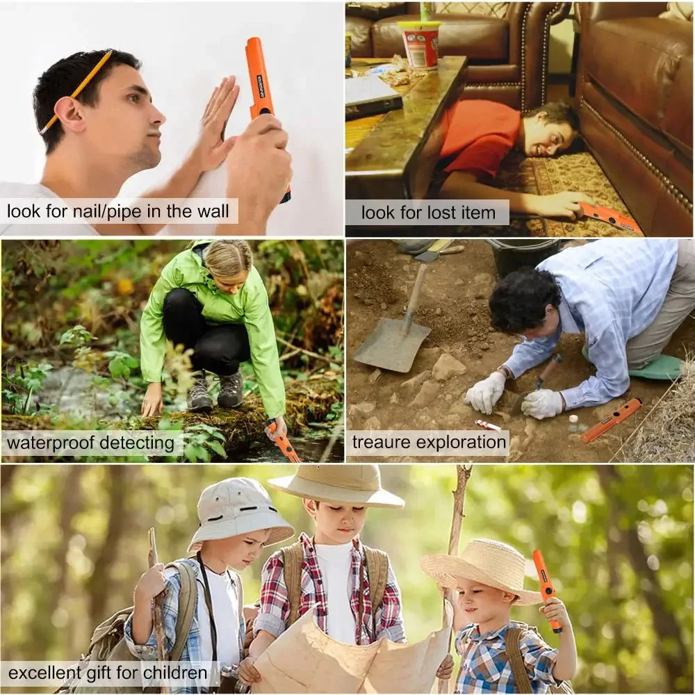 Positioning Rod Handheld Underground Metal Detector GP Pointer Handheld Waterproof High Sensitivity Security Detector With LED Light