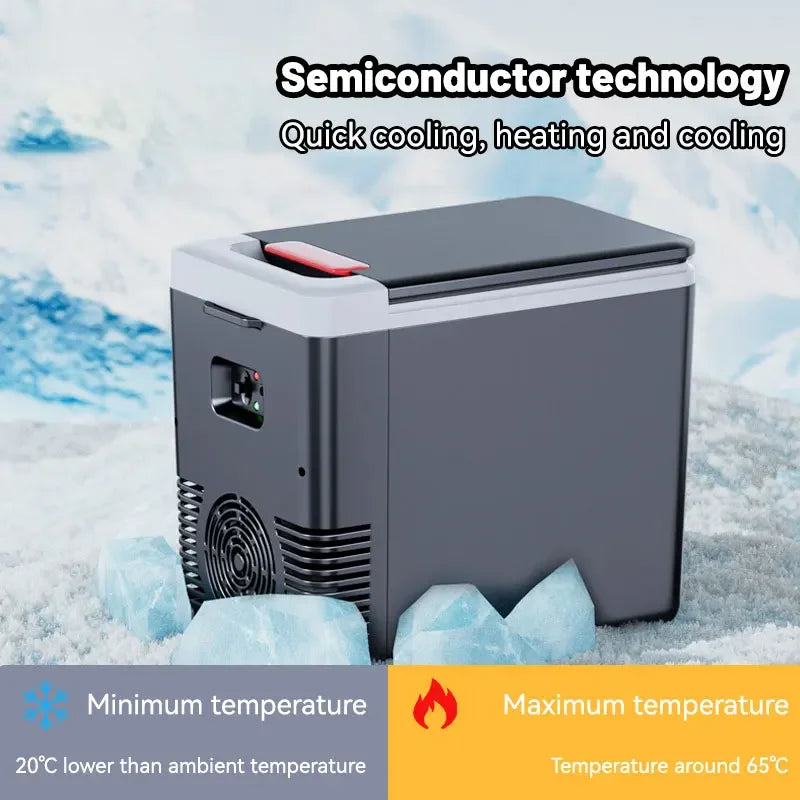 220V Home Refrigerator 12V Car Refrigerator Outdoor Freezer Heater 10L Mini Auto Cooler & Warmer Electric Fridge Portable Icebox