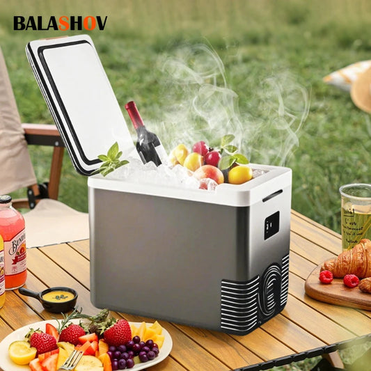 220V Home Refrigerator 12V Car Refrigerator Outdoor Freezer Heater 10L Mini Auto Cooler & Warmer Electric Fridge Portable Icebox